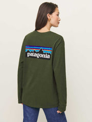 Patagonia M's L/s P-6 Logo Responsibili-tee - Torrey Pine Green