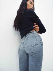 Cynthia High Rise Straight Jeans - Colorado