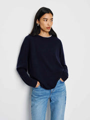Cashmere Boyfriend Sweater - Navy