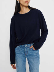 Cashmere Boyfriend Sweater - Navy