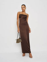 Frankie Silk Dress - Cafe