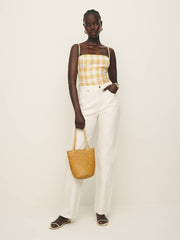 Overland Linen Top - Dandelion Check