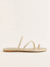 Ludo Toe Ring Strappy Flat Sandal - Gold