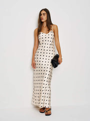 Parma Silk Dress - Sundae Dot