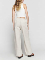 Olina Linen Pant - Oatmeal