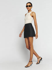 Veranda Linen Skirt - Black