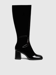 Nylah Knee Boot - Black Patent