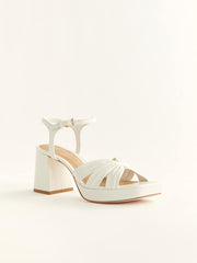 Maize Platform Sandal - White