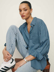 Will Oversized Shirt - Chambray Stripe