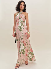 Veria Silk Dress - Rose Garden