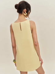 Jessi Linen Dress - Parmesan