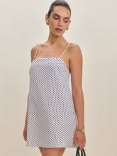 Aubree Linen Dress - Eclipse Dot
