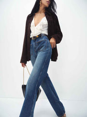 Alyssa High Rise Wide Leg Long Jeans - Mellusine