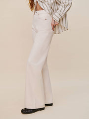 Cary High Rise Slouchy Wide Leg Jeans - Fior Di Latte