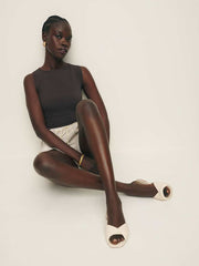 Mikki Twist Flat Sandal - Almond Leather