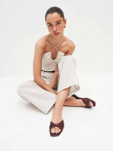 Mikki Twist Flat Sandal - Chestnut