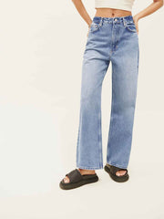 Wilder High Rise Wide Leg Cropped Jeans - Dillon