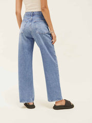 Wilder High Rise Wide Leg Cropped Jeans - Dillon