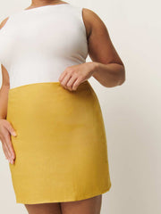 Veranda Linen Skirt Es - Sunflower