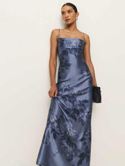 Petites Frankie Silk Dress - Trieste Border