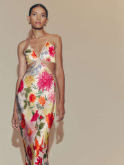 Poppies Silk Dress - Fabrizia