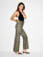 Wilda Kitten Mule - Leopard Mesh