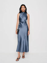 Casette Silk Dress - Cornflower