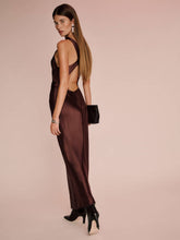 Casette Silk Dress - Mahogany