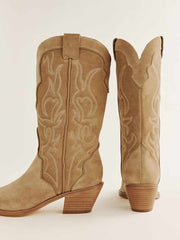 Olive Western Boot - Toasted Coconut
