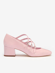 Mimi Buckle Pump - Powder Pink Patent