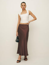 Layla Silk Skirt - Cafe