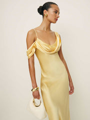 Ronda Silk Dress - Sunshine