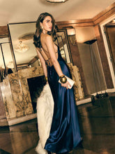 Jeany Silk Dress - Navy