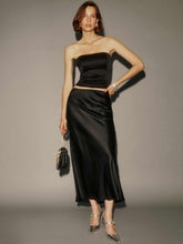 Petites Layla Silk Skirt - Black