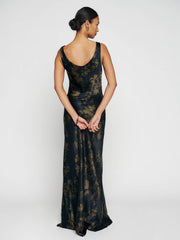 Annabelle Silk Dress - Night Garden
