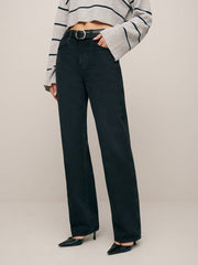 Val 90s Mid Rise Straight Jeans - Vana
