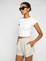 Mila Linen Short - Oatmeal