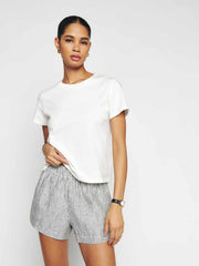 Mila Linen Short - Vineyard