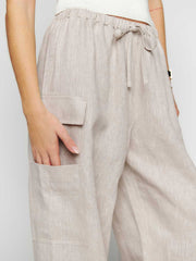 Ethan Linen Pant - Oatmeal