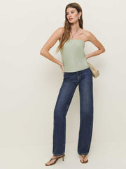 Spritz Linen Top - Salvia