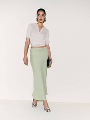 Layla Linen Skirt - Salvia