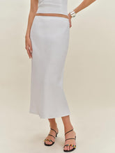 Layla Linen Skirt - White