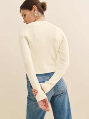 Joanne Cotton Cardigan - Fior Di Latte