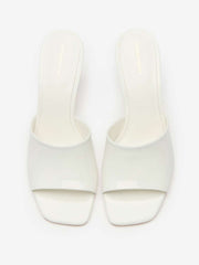 Enya Wedge Sandal - White Patent