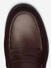 Ani Ruched Loafer - Espresso Leather