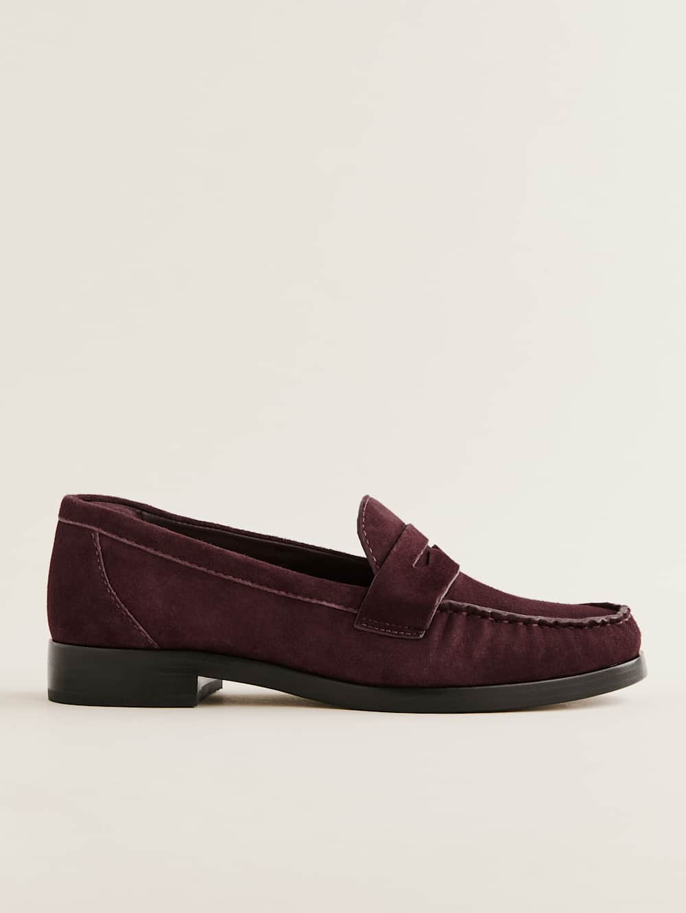 Ani Ruched Loafer - Ruby Suede