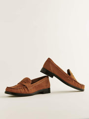 Ani Ruched Loafer - Rum Suede