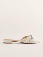 Peridot Mignon Knot Flat Sandal - Gold Silver
