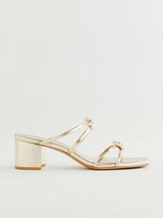 Elodie Block Heeled Sandal - Gold