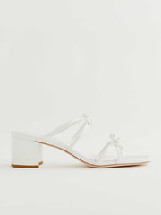 Elodie Block Heeled Sandal - White